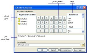 ابزار raster calculator