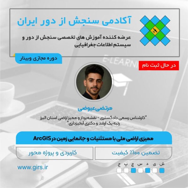 فیلم مسترکلاس ممیزی اراضی ملی با مستثنیات و جانمایی زمین در ArcGIS با رویکرد تفسیر عکس‌های هوایی و ماهواره ای - Image 1