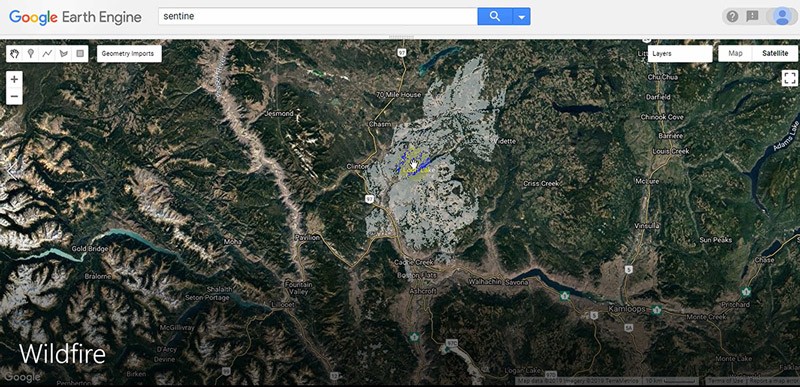 استخراج مناطق آتش سوزی شده در گوگل ارث انجین